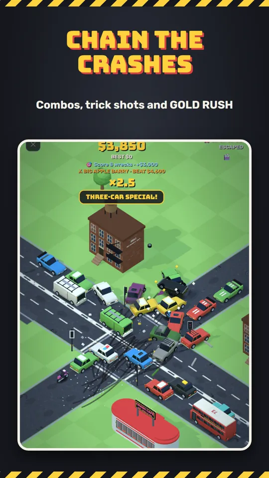 Chaining crashes for a bigger score